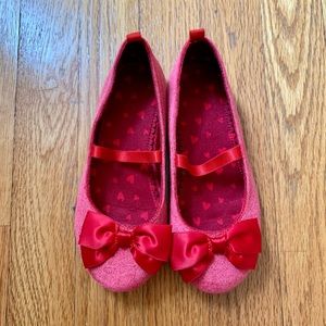 Girl’s Red Velvet Shoes, size 11.5